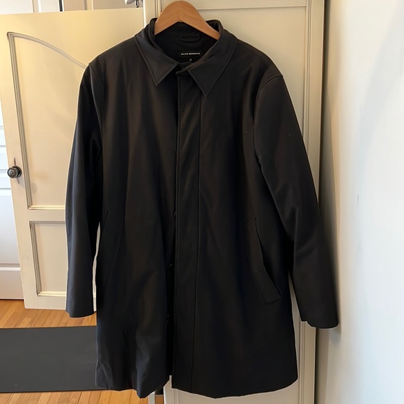 Men's Club Monaco Black Jacket Trench Coat - Picture 1 of 13